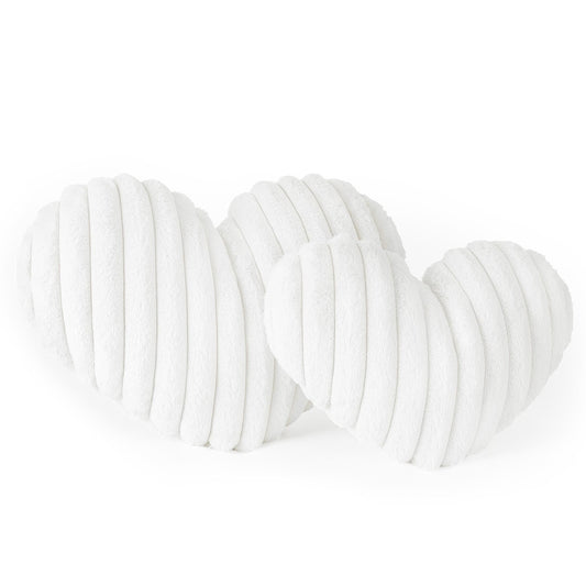 Heart Shaped Pillow, Set of 2, Heart Decorative Throw Pillows, Faux Fur Love Pillows Cute Pillow 20 & 16 Inches, Valentines Day Decorations, Wedding Decor, Pastel Pink