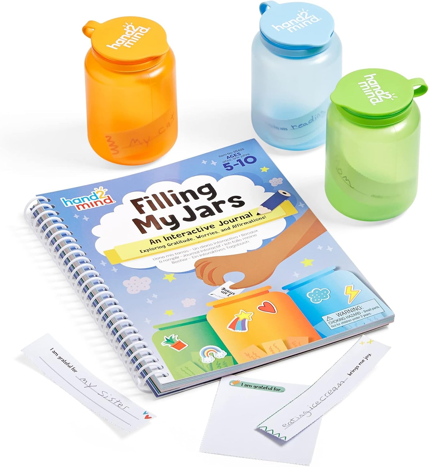 Filling My Jars Interactive Journal, Gratitude Journal, Positive Affirmations for Kids, Growth Mindset and Mindfulness for Kids, Social Emotional Learning Activities