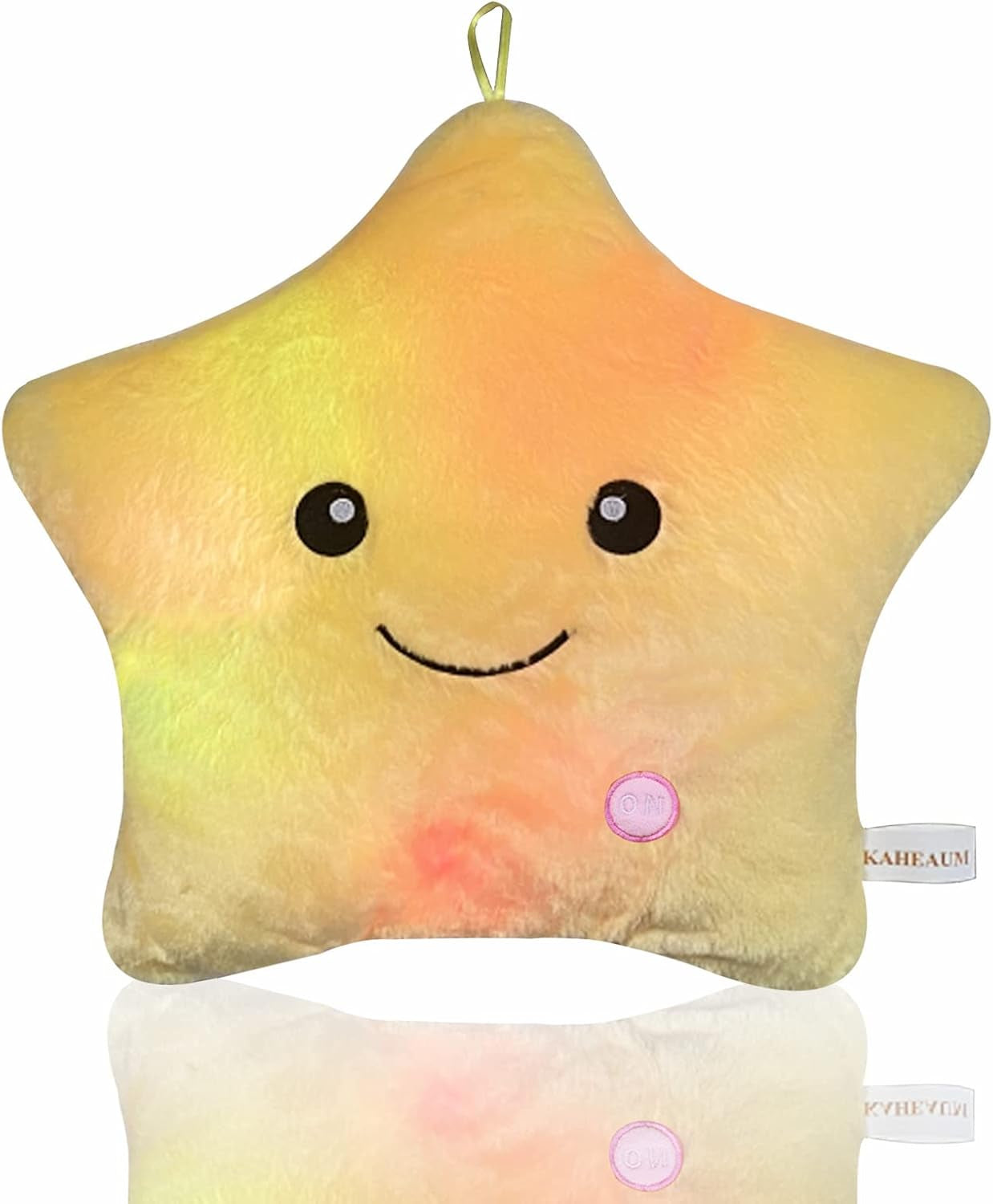 Kids Decorative Pillow,Cute Star LED Light up Pillow Gift for Girls Women Birthday Unique Throw Pillows Bedroom Couch Office Lumbar Back Cushion Purple Plush Pillow Stuffed Toy