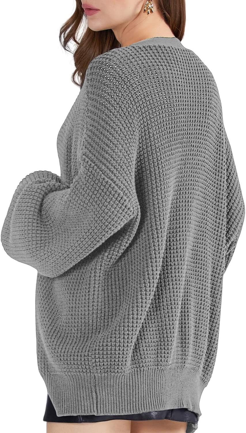 Cardigan Sweaters for Women 100% Cotton Button-Down Oversized Knit Outerwear Fall Tops for Women 2026