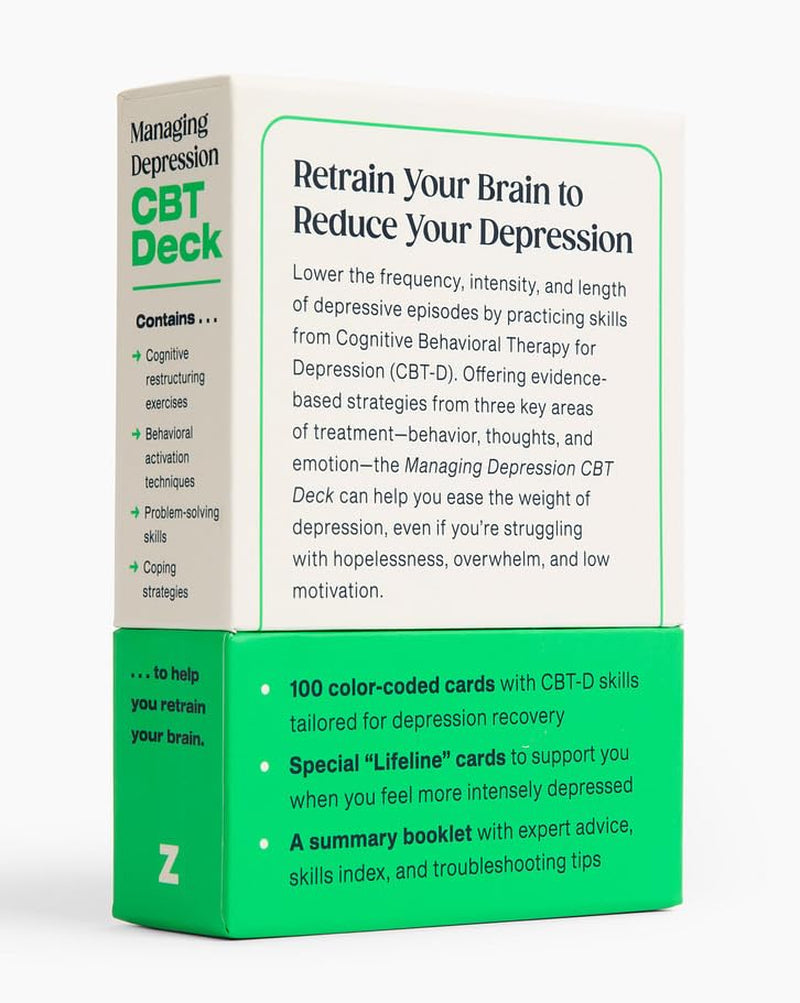 Managing Depression CBT Deck: Cognitive Behavioral Therapy Skills for Life-Changing Relief
