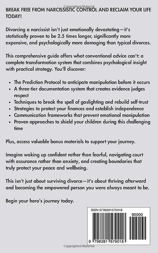 An Empowering Guide to Divorcing a Narcissist: How to Break Free from Narcissistic Control, Set Firm Boundaries, Reclaim Your Truth, and Become the Hero of Your Own Life