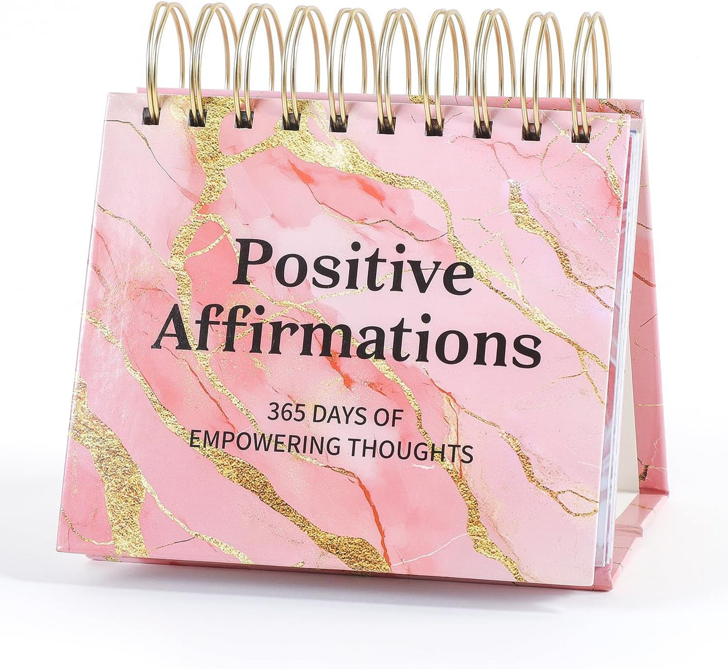 Daily Flip Calendar with Inspirational Quotes - Motivational Perpetual Calendar Desk Office Home Decor for Women, Gifts Desk Accessories for Girls Positive Affirmations