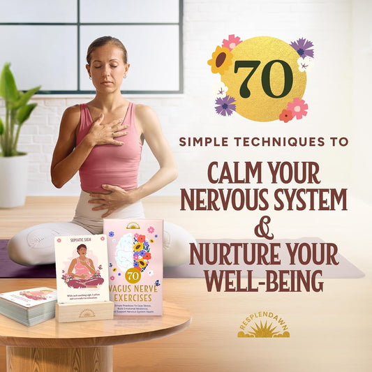 70 Vagus Nerve Exercises - Cards for Nervous System Regulation - Polyvagal Theory Techniques to Reduce Stress & Anxiety on 3.5" X 5" Cards - Breathwork, Mindfulness, Movement & Sensory Exercises