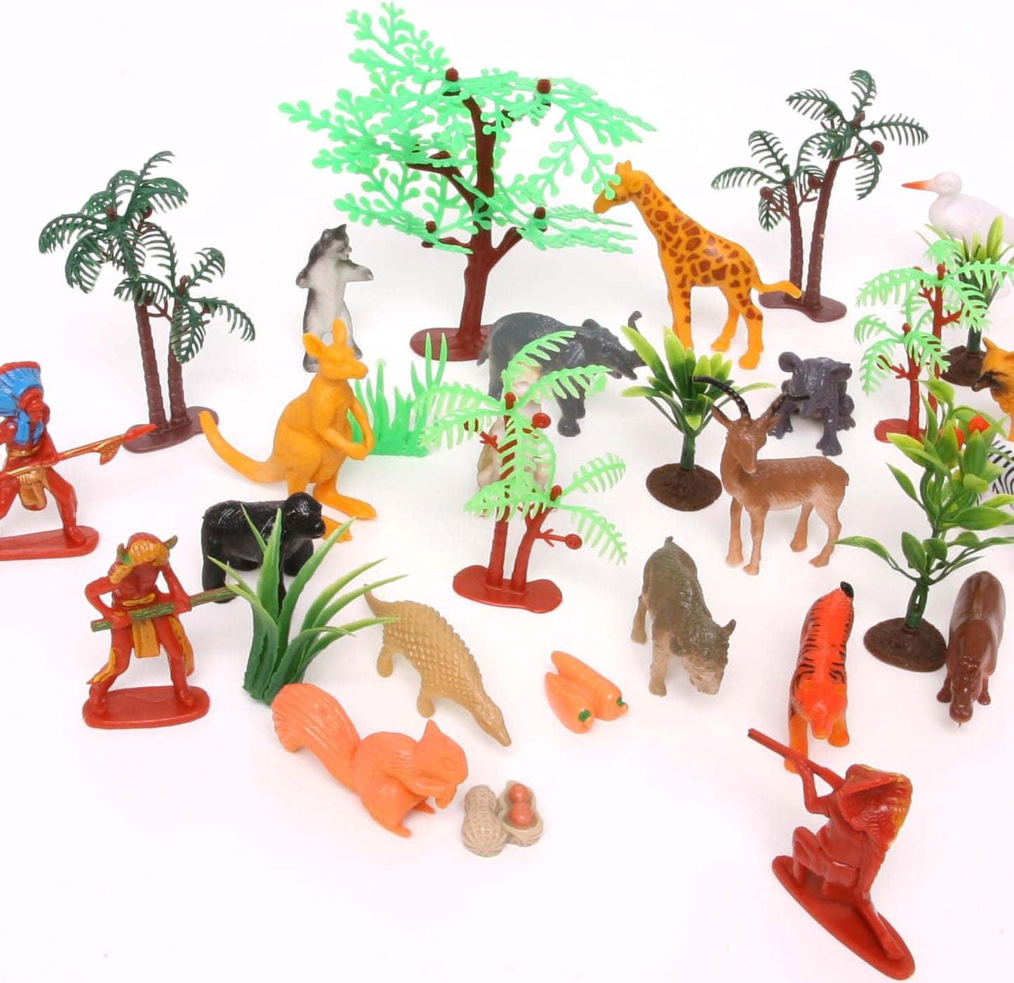 Portable Sand Tray Therapy Kit - 126 Pcs Animais E Casa Sandtray Miniatures (With Storage Box)