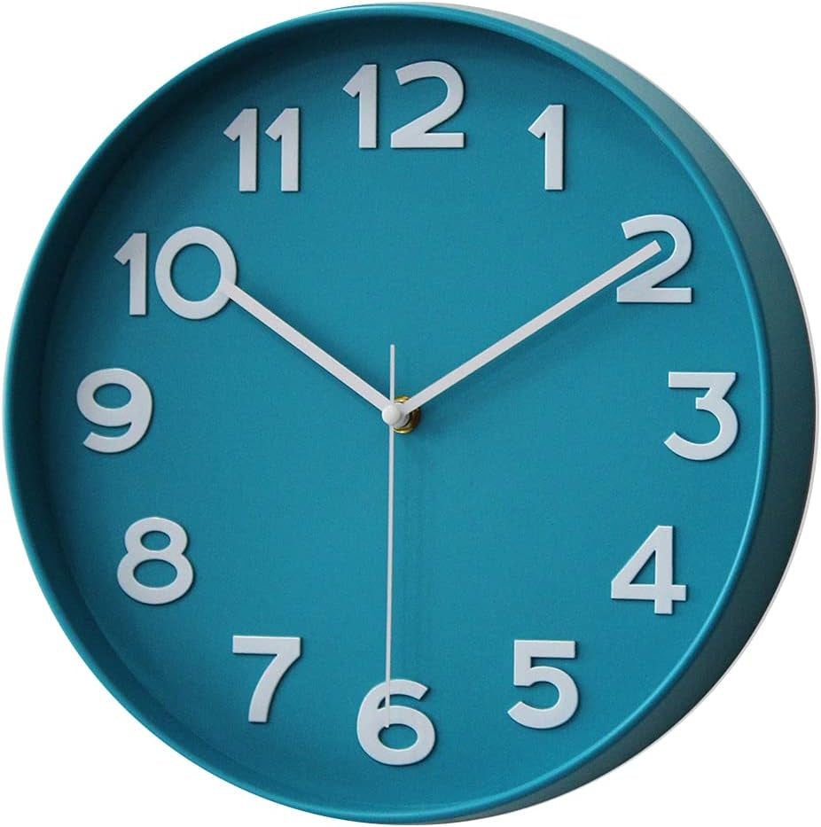Wall Clocks for Living Room Bedroom Office Classroom Decor Small Silent Non Ticking Kitchen Wall Clock Battery Operated