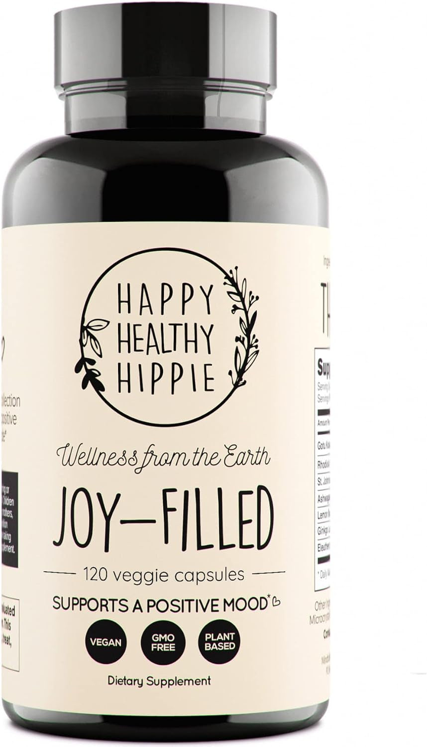Joy-Filled with Saffron Mood Support Supplement — Daily Mood Support with 30Mg Extract + Ashwagandha, Rhodiola, St. John'S Wort, Lemon Balm | Saffron Supplements for Emotional Support, Vegan, 30 Ct