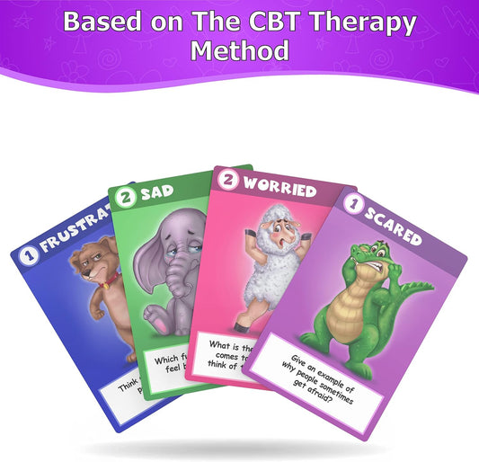 Cbtiger-Therapy Games for Kids - Created by a Professional Therapist - High Grade Cardboard - Develop Social Skills - Practice Emotional Awareness - Improves Anger Control -For Counselors