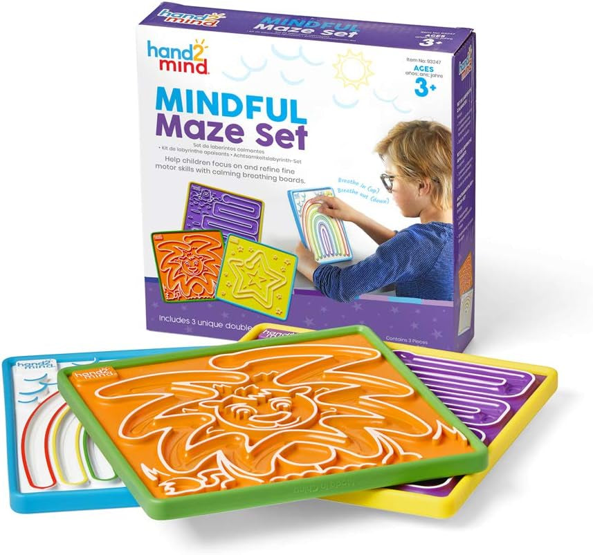 Mindful Maze Boards, Tactile Sensory Toys for Toddlers, Calm down Corner Supplies, Mindfulness for Kids, Occupational Therapy Toys, Quiet Fidgets for Classroom, Sensory Activity Board