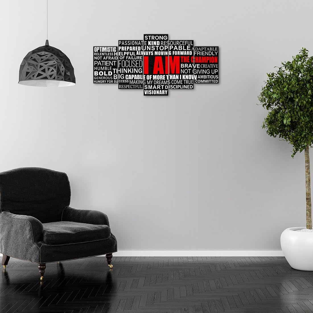 Positive Affirmations Canvas Wall Art Prints, Inspirational Quotes Art Decor Picture, Office Study Room Bedroom Decoration (Small, Wrapped Canvas)