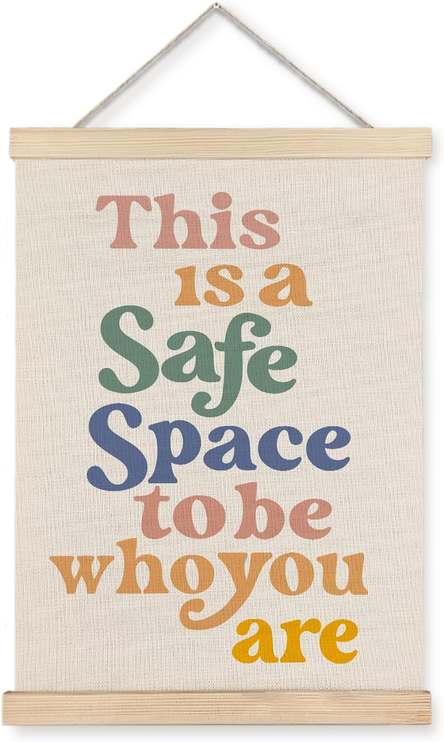 Safe Space Sign, Therapy Office Decor, Calming Safe Space Decor for Therapy Office Counselor Offices Classroom Bedroom Calm down Corner,Mental Health Wall Decor 12X16