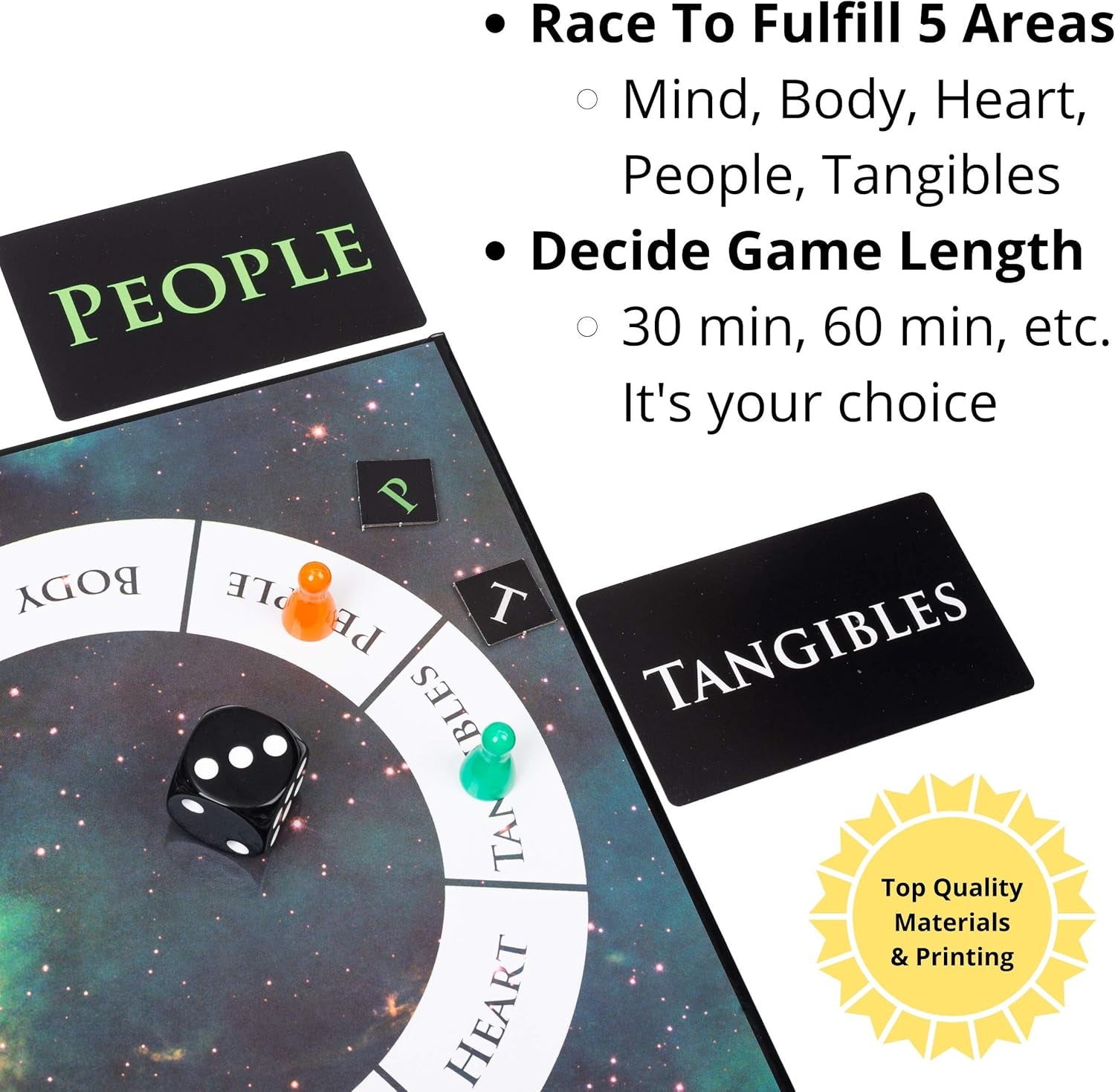 Self-Improvement Board Game - Fun & Connection for Couples, Friends, and Family Game Night, Relationship Date Night Ideas, Counseling and Group Therapy, Goal Setting & Accountability