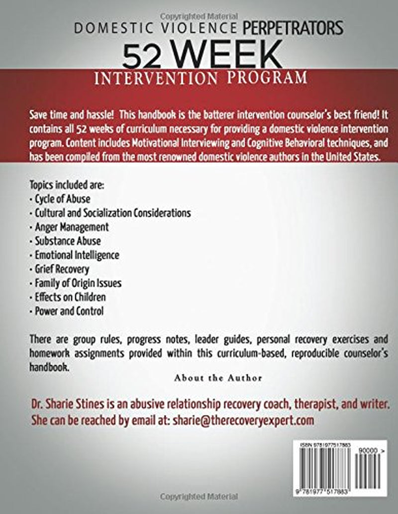 Domestic Violence Perpetrators 52 Week Intervention Program Manual