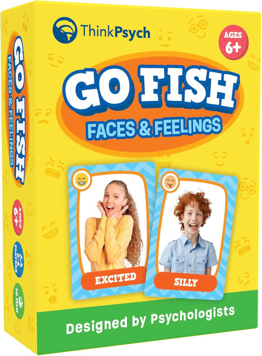 Go Fish – Faces & Feelings Card Game Social Emotional Learning Game for Kids Ages 6+ | Teaches Emotions through Play | 2-6 Players | Home, Therapy & Classroom Use