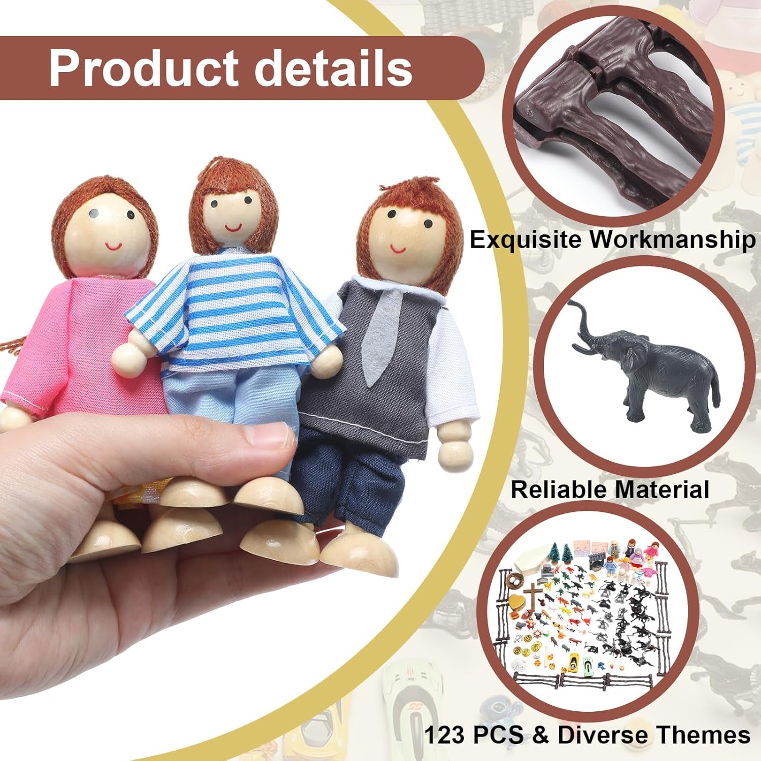 Sand Tray Starter Kit Sandtray Play Basic Portable Therapy Kit Includes 123 Miniatures Religion Nature Fantasy and Many Other Themes Suitable for Psychological Therapy and Sandbox Games
