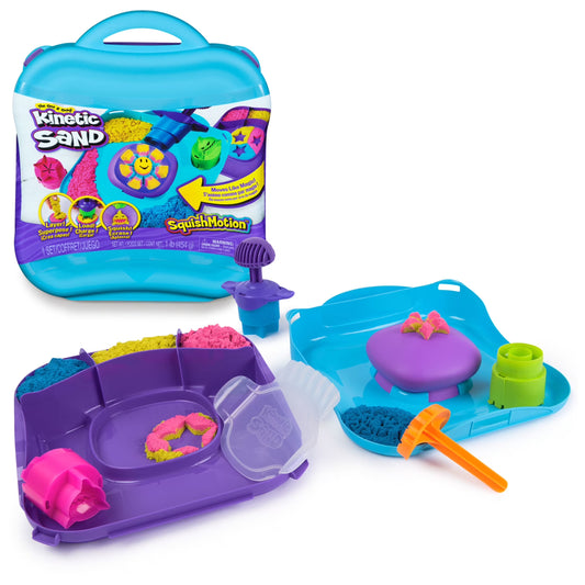 , Squishmotion Playset with 1Lb Play Sand, Stamper & 5 Tools