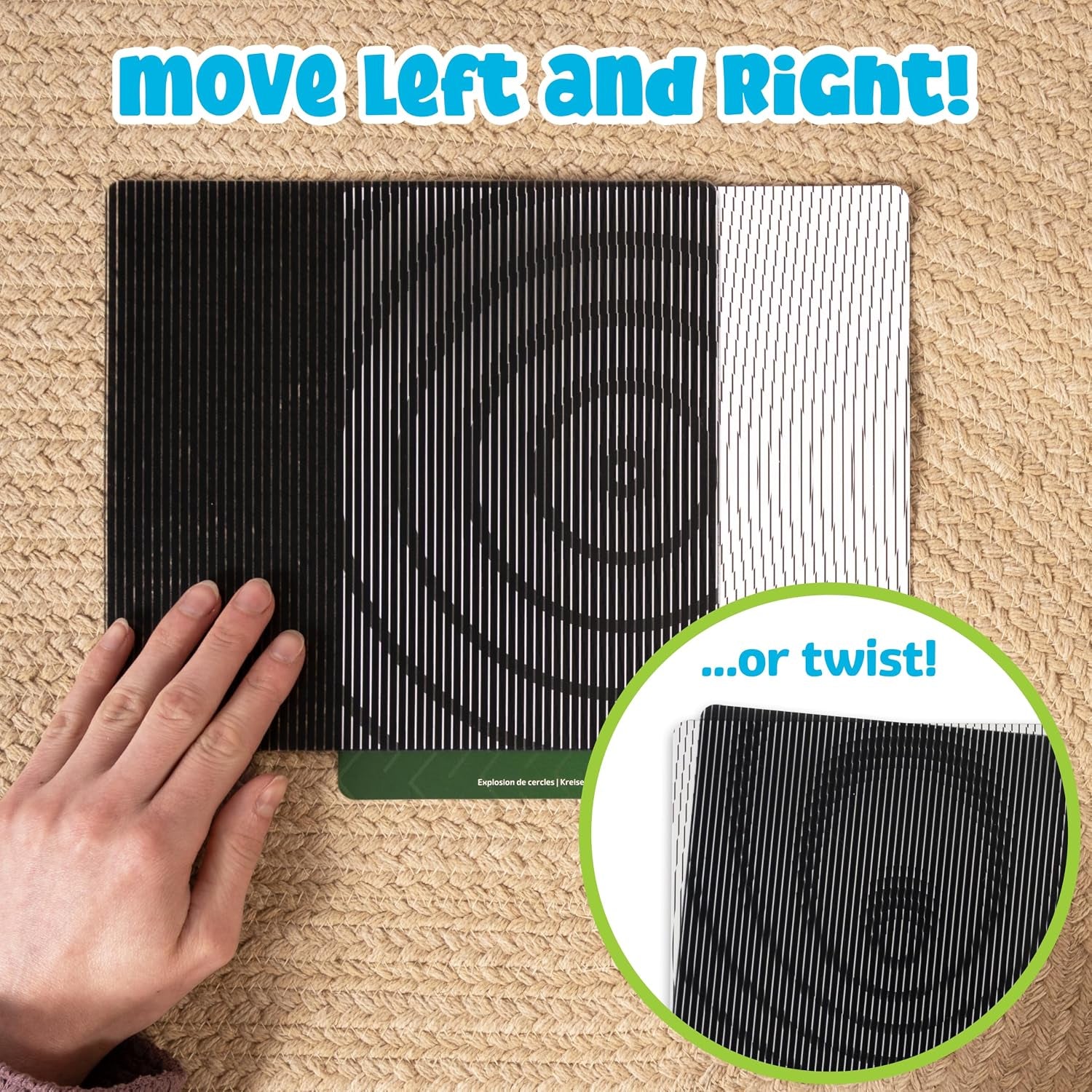 Mindful Motions Sensory Cards, Discover, 12 Dynamic Patterns and 2 Sliders | Screen-Free Visual Sensory Toys
