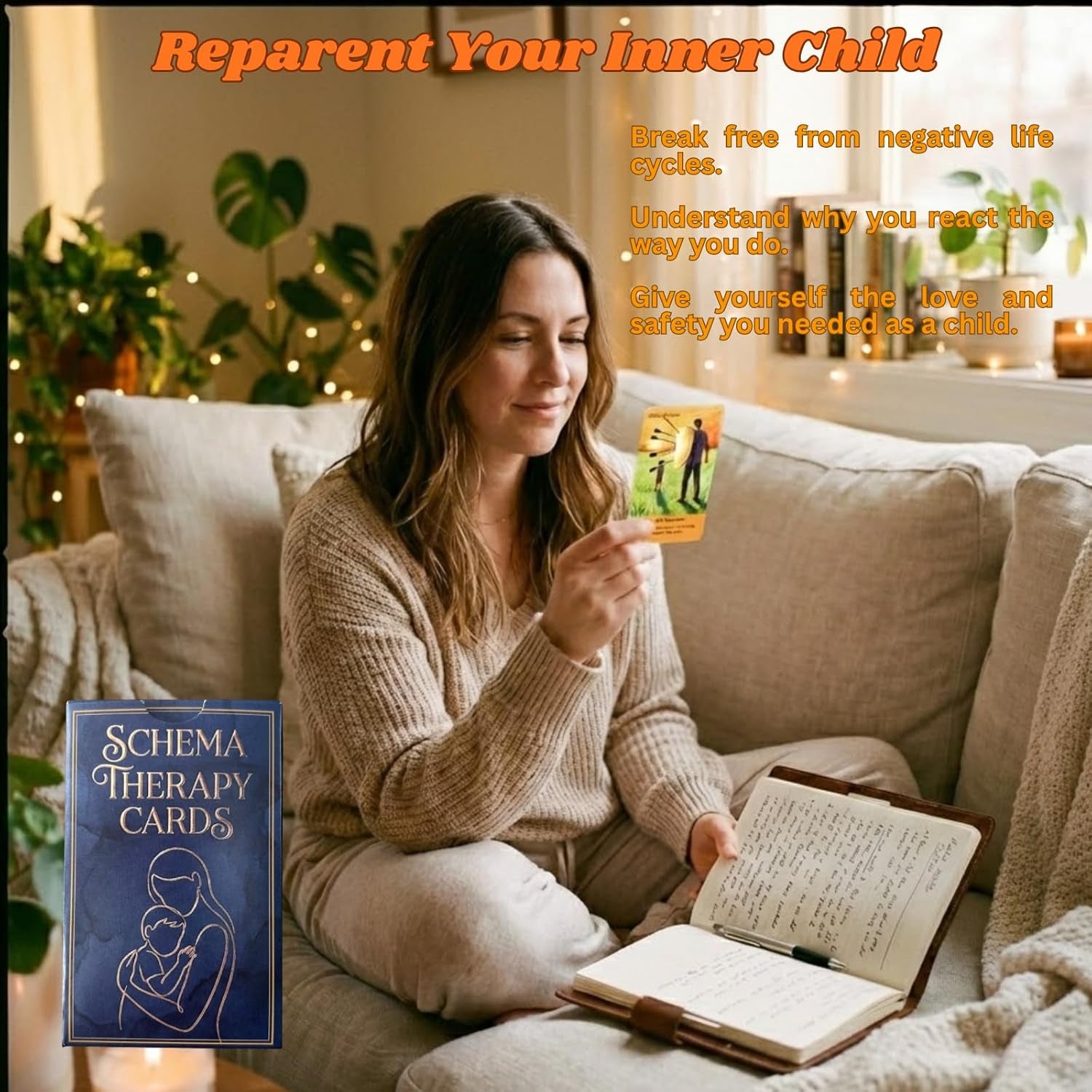 Schema Therapy Cards for Inner Child Healing & Emotional Regulation – 52-Card Deck to Break Negative Patterns, Silence the Inner Critic, and Nurture the Healthy Adult – Psychology Tools for Self-Care