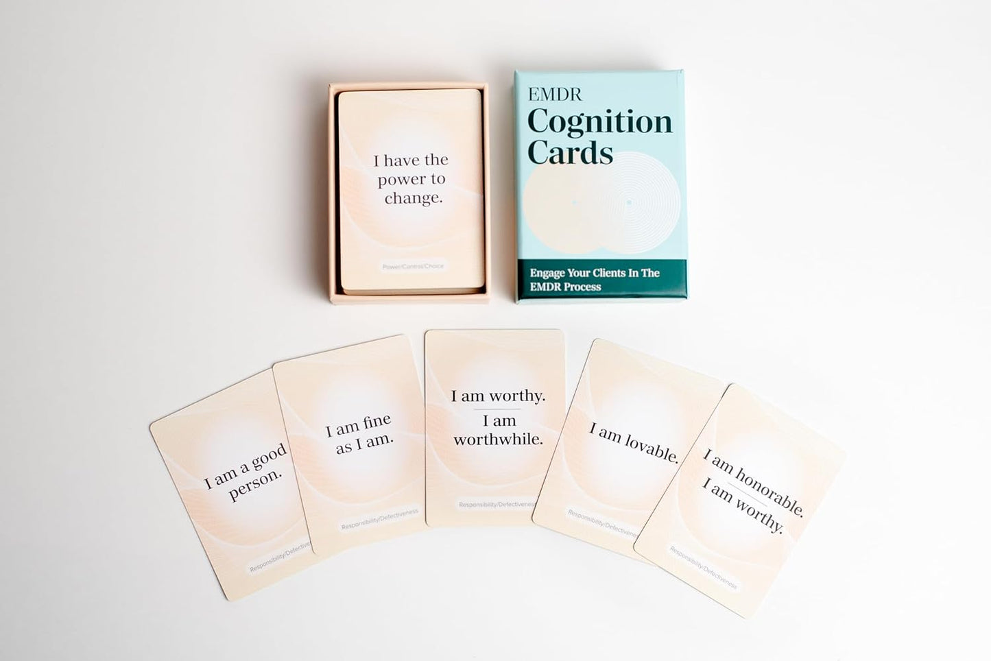 EMDR Cognition Cards | 55 Negative & Positive Cognition Cards | Clinical Resource for EMDR Therapists for Case Conceptualization, Target Selection & Reprocessing |