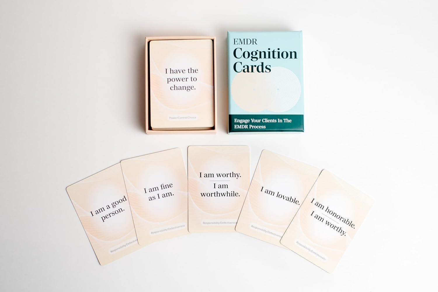 EMDR Cognition Cards | 55 Negative & Positive Cognition Cards | Clinical Resource for EMDR Therapists for Case Conceptualization, Target Selection & Reprocessing |