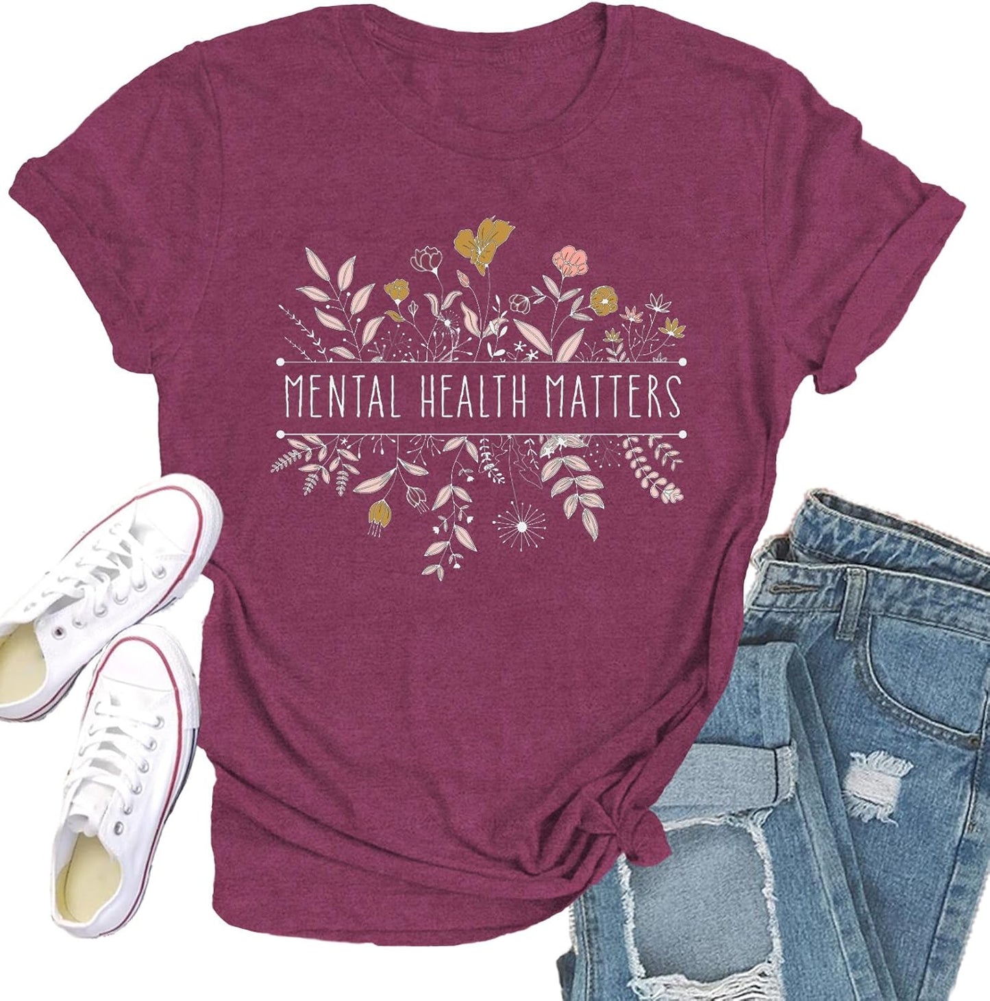 Mental Health Matters Shirt for Women Be Kind Tshirts Therapist Tee Top