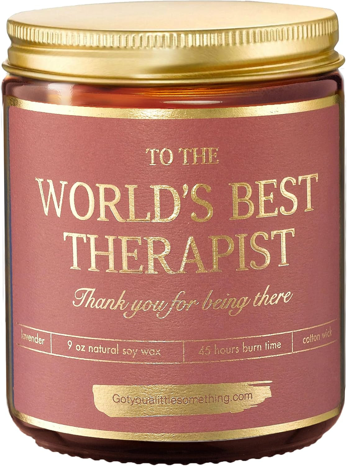Therapist Gifts - World'S Best Therapist Candle, Appreciation Gift Idea for Women Therapists, Mental Health Professionals, Occupational Therapy, Respiratory, Massage, Physical Therapist Gifts