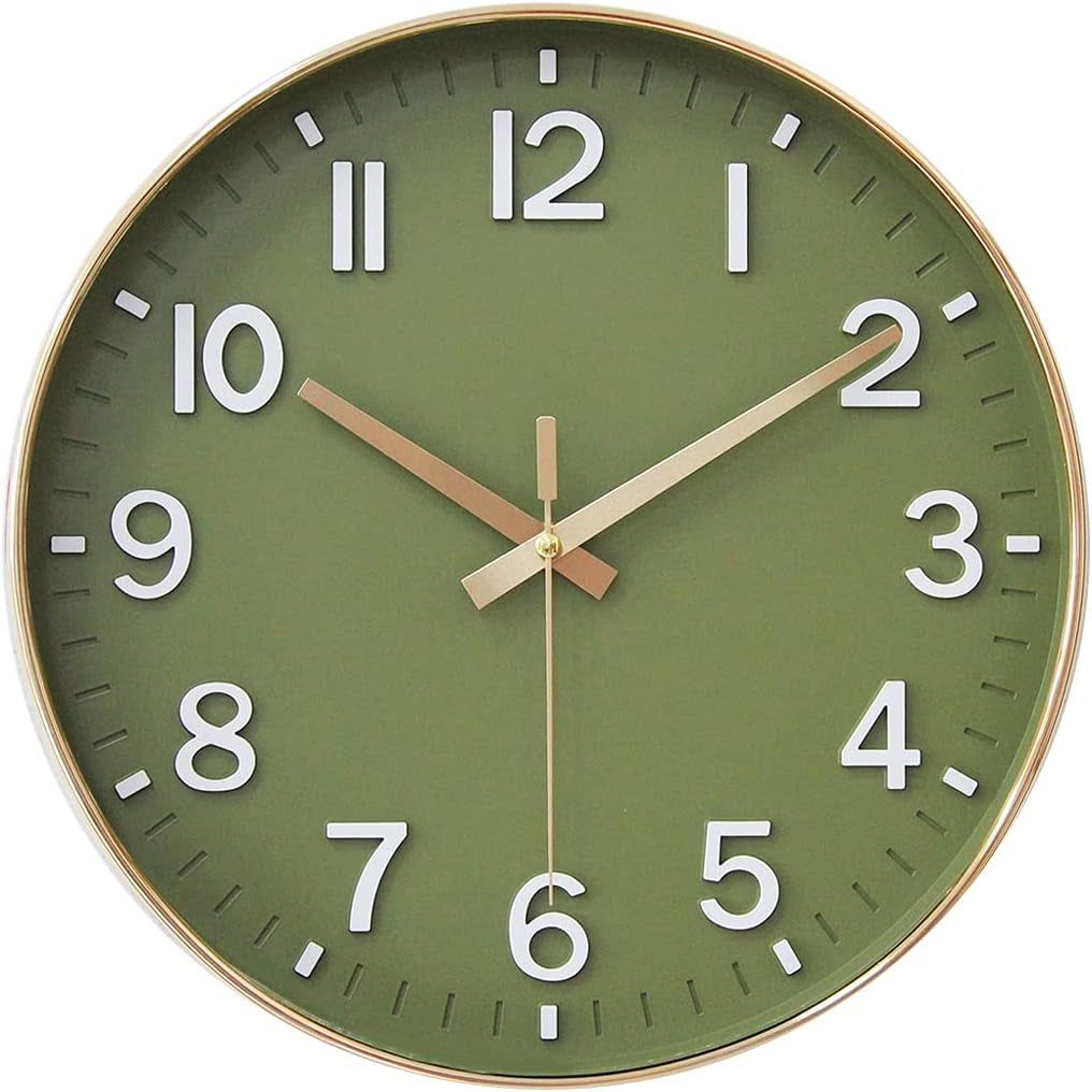 Wall Clocks for Living Room Bedroom Office Classroom Decor Small Silent Non Ticking Kitchen Wall Clock Battery Operated