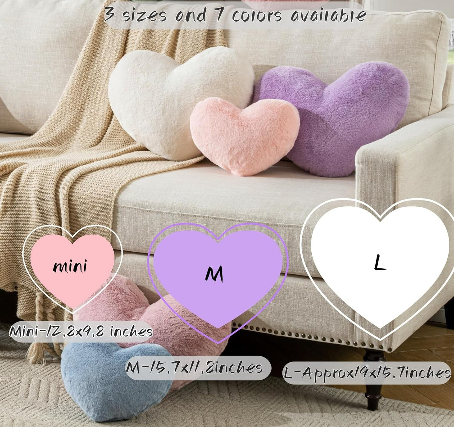 Heart Pillow Heart Shaped Throw Pillows Super Soft Faux Rabbit Fur Heart Throw P