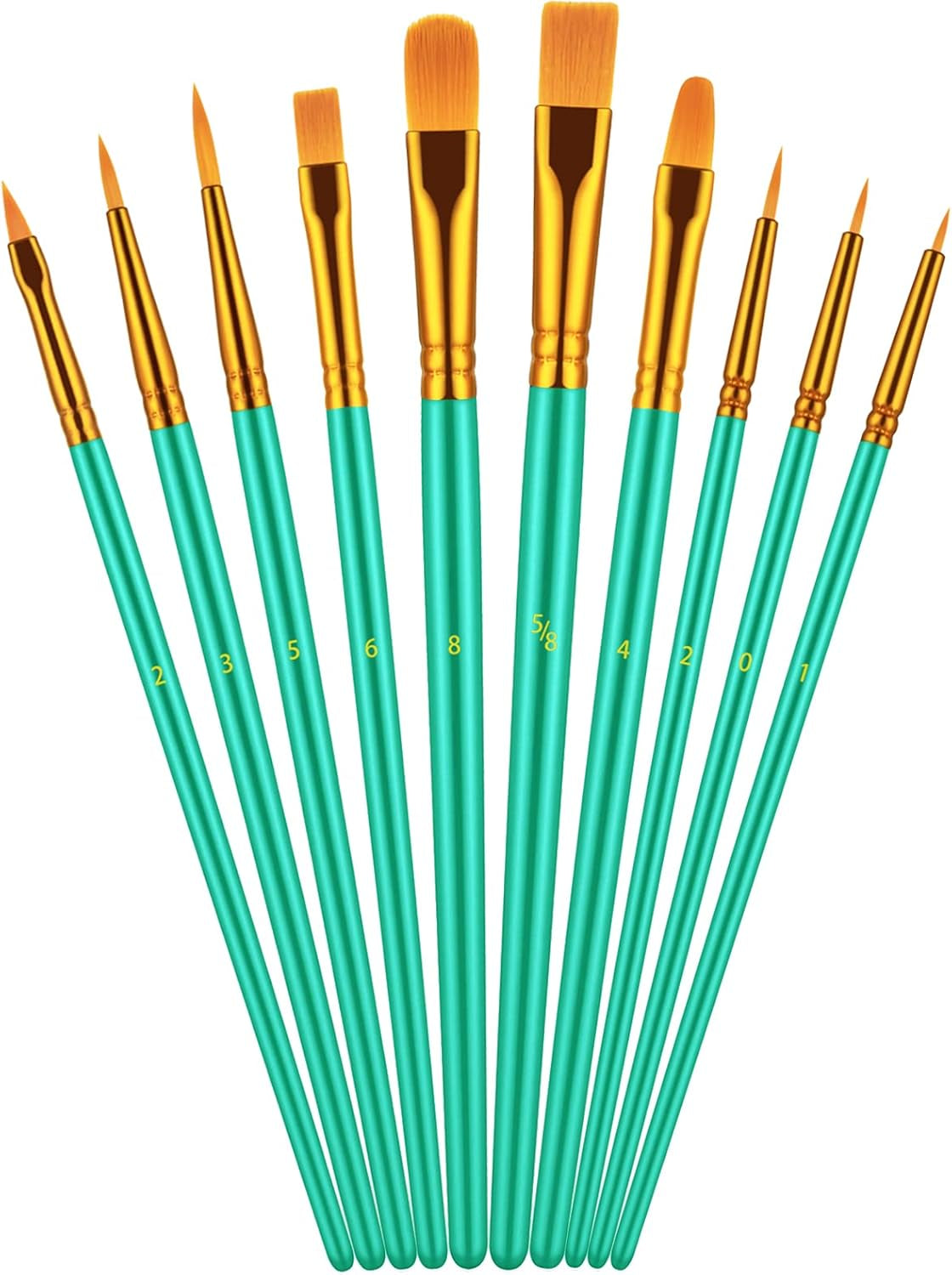 Paint Brushes Set, 30 Pcs Paint Brushes for Acrylic Painting, Oil Watercolor Acrylic Paint Brush, Artist Paintbrushes for Body Face Rock Canvas, Adult Drawing Arts Crafts Supplies, Blue