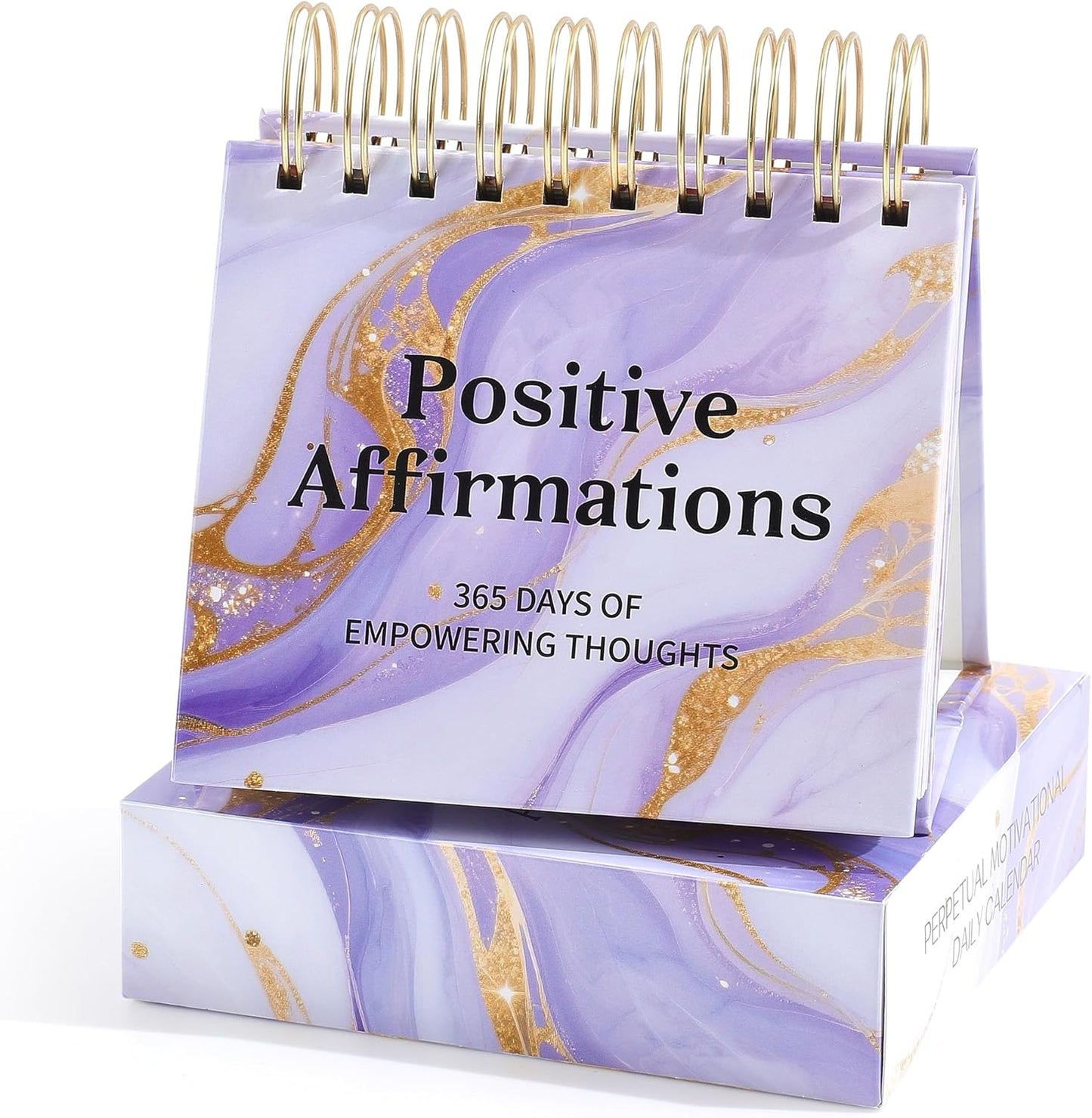 Daily Flip Calendar with Inspirational Quotes - Motivational Perpetual Calendar Desk Office Home Decor for Women, Gifts Desk Accessories for Girls Positive Affirmations