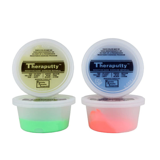 Theraputty 4 Piece Set - X-Soft, Soft, Medium, and Firm, 2Oz Each, Standard Hand Exercise Putty for Rehabilitation, Exercises, Hand Therapy and Strengthening, Stress Relief