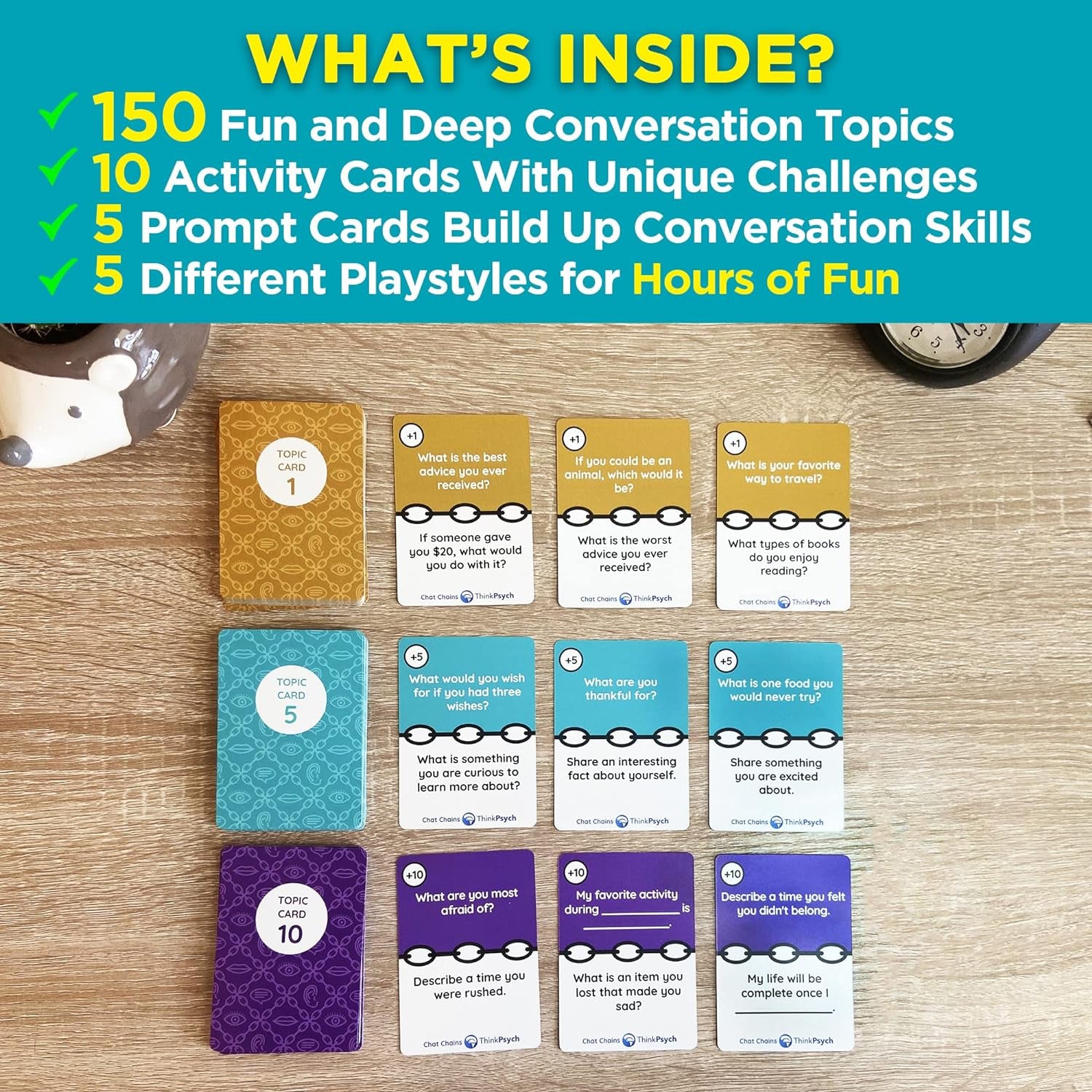 Chat Chains - the Game That Connects Us | Social Skills Games | Therapy Games for Teens and Kids | Ages 8-99 | Therapy Conversation Cards | 15 Mins Playtime