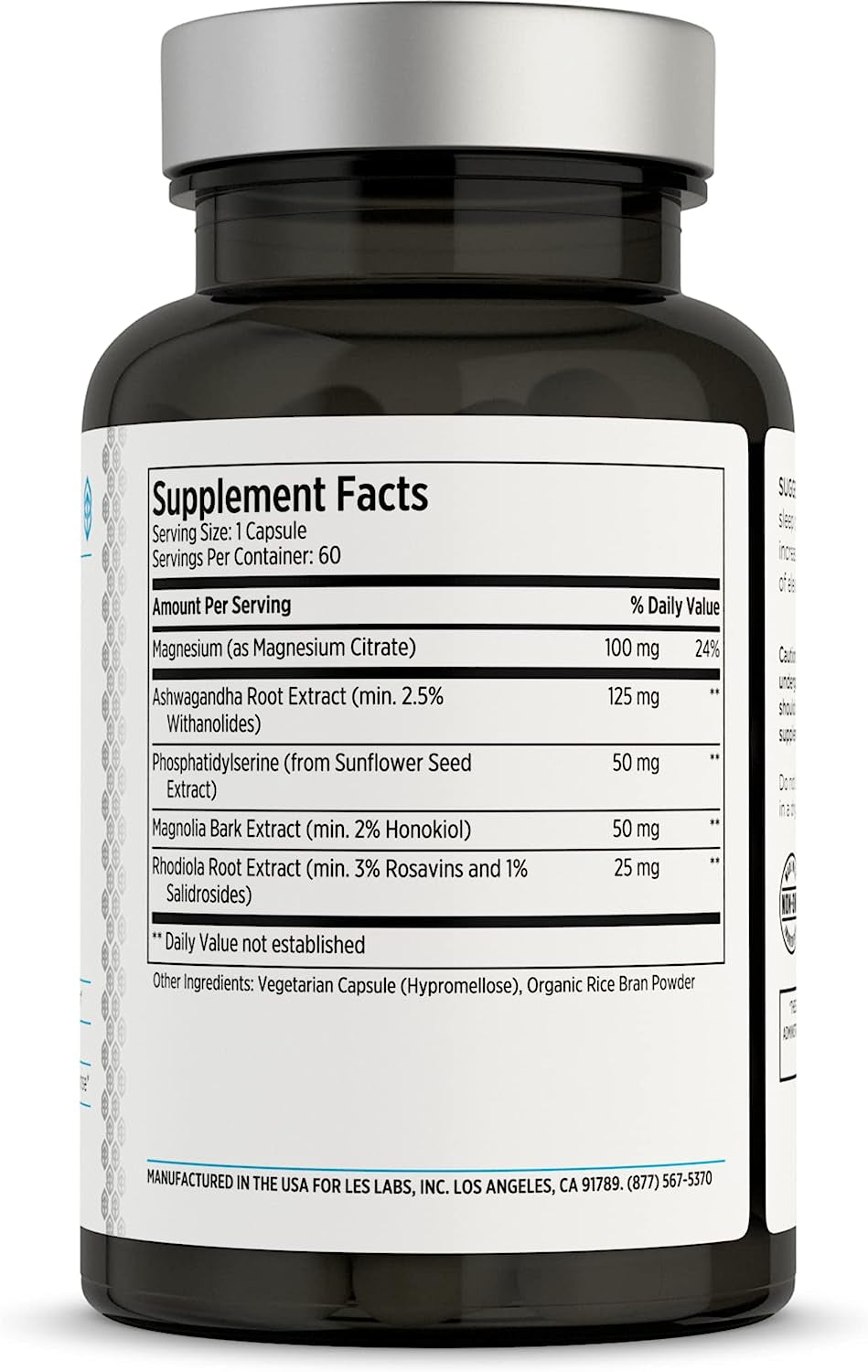 Cortisol Health – Stress Relief, Balanced Cortisol Response, Relaxation & Deep Sleep – Phosphatidylserine, Magnesium, Magnolia Bark, Rhodiola Rosea & Ashwagandha – Non-Gmo – 60 Capsules