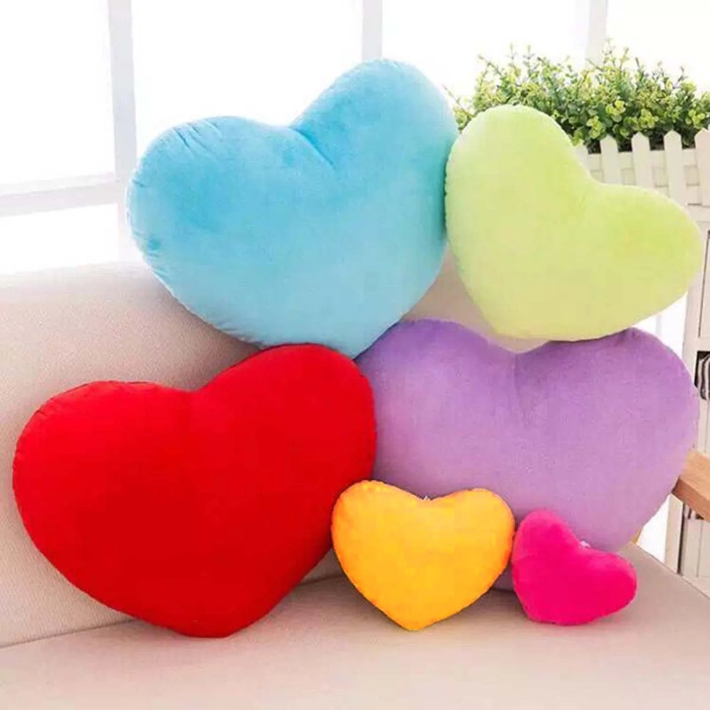 Gift for Him  Heart Pillow, Pink Heart Shaped Pillows Decorative Pillow, Plush Heart Shaped Throw Pillow for Bedroom Living Kids Room 6 Inch Blue