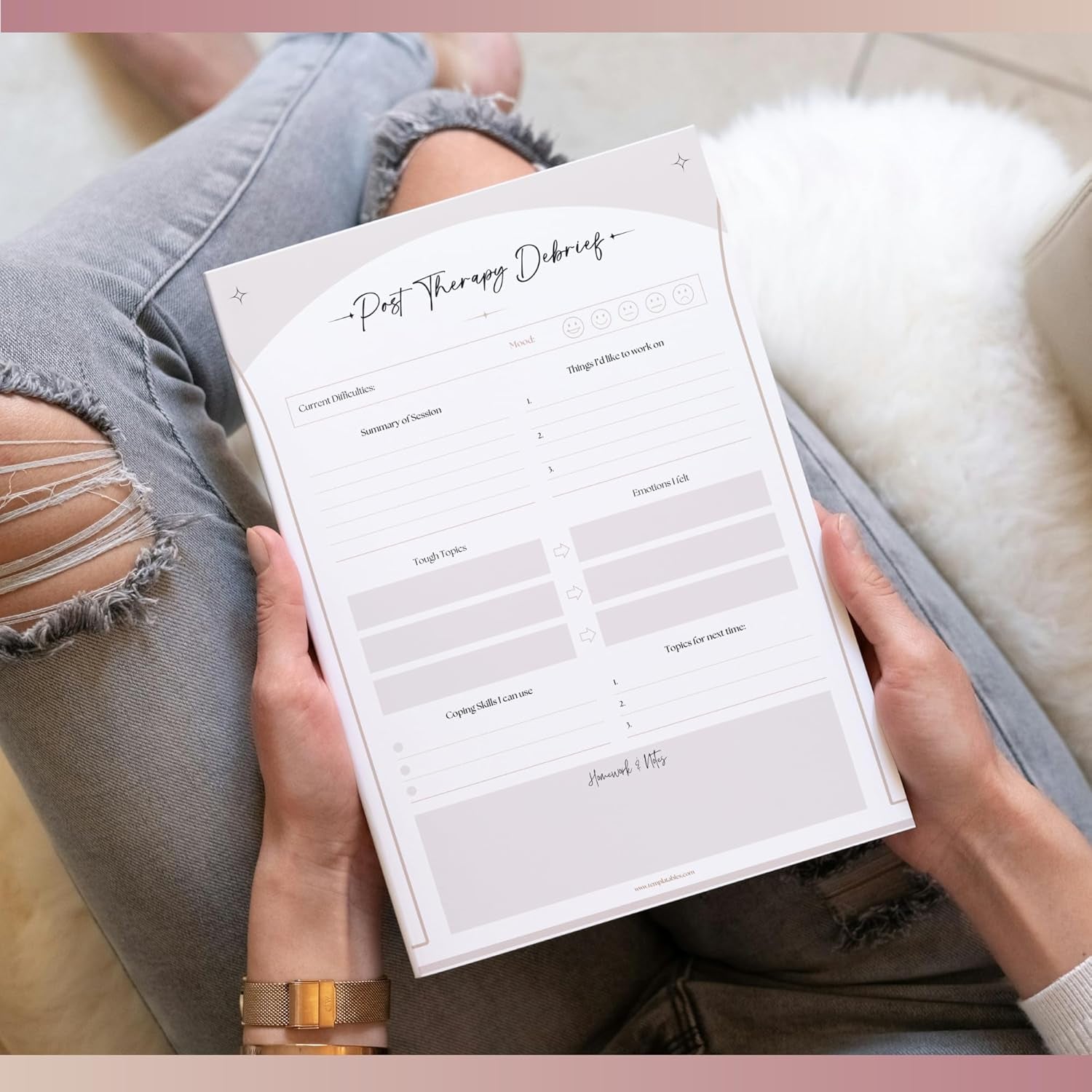 Therapy Notes Journal - Pre & Post Therapy Planner for Reflection, Journaling & Self-Discovery | Premium 120Gsm Paper with Soft Touch Cover | A5 Lux