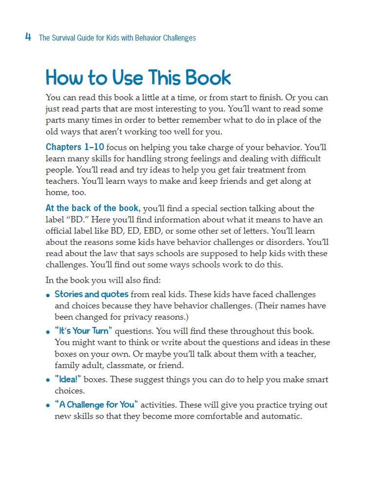 The Survival Guide for Kids with Behavior Challenges: How to Make Good Choices and Stay Out of Trouble