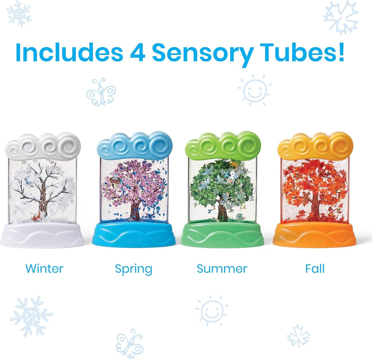 Changing Seasons Sensory Tubes, Calm down Corner Supplies, Quiet Fidgets, Travel Toddler Toys, Preschool Classroom Must Haves, Hands-On Stress Relief Toy, Anxiety Relief Items for Kids