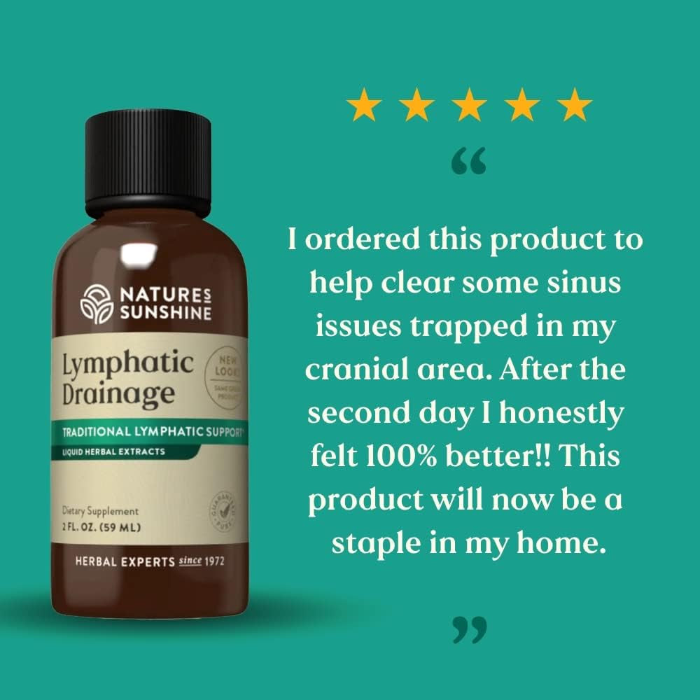 Lymphatic Drainage, 2 Fl. Oz | Lymphatic Drainage Supplement Promotes the Efficient Drainage of the Lymphatic System to Promote Overall Health
