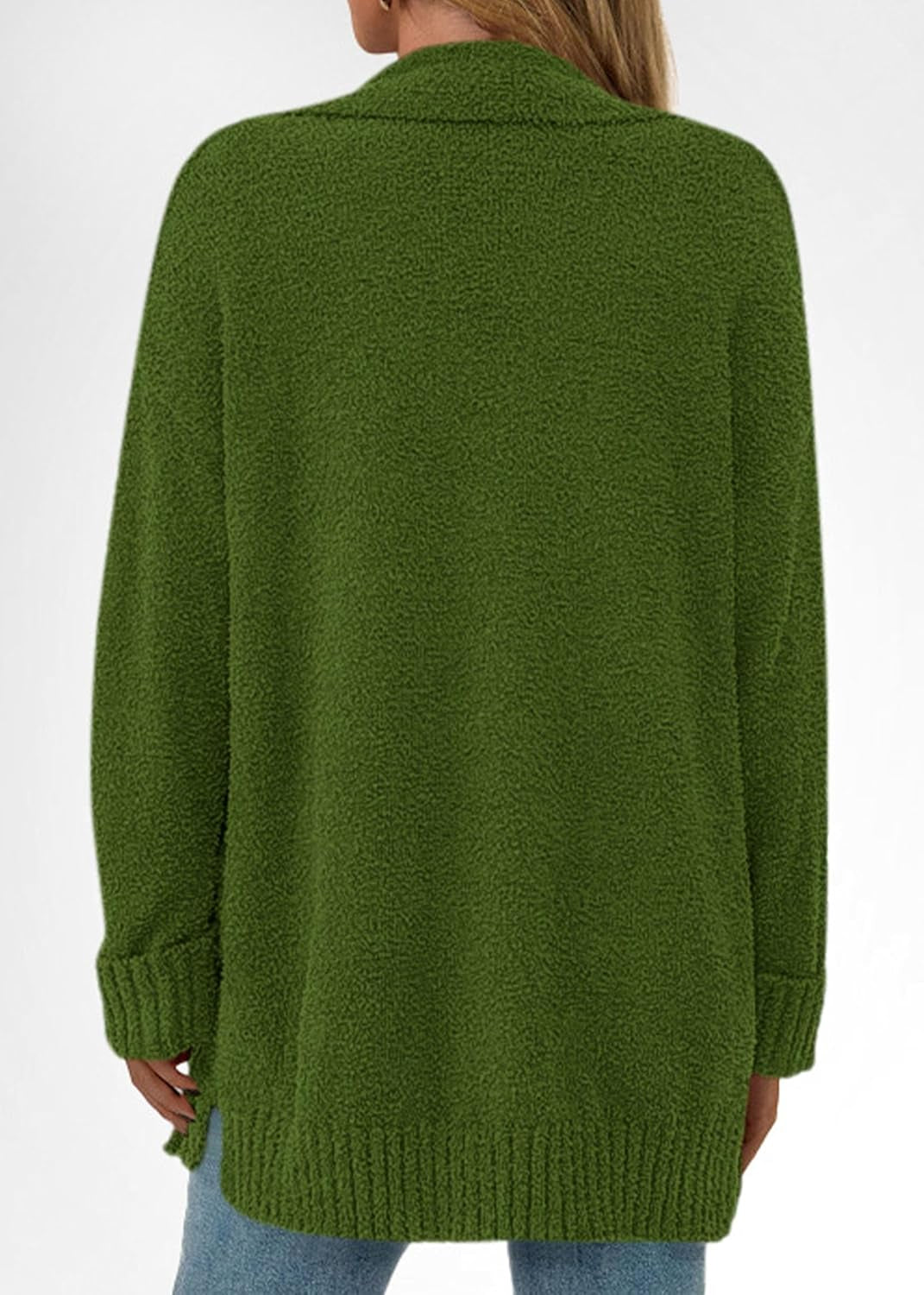 Cardigan Sweaters for Women 2026 Fall Chunky Fuzzy Knit Open Front Loose Long Sleeve Sweater Coats Winter Clothing