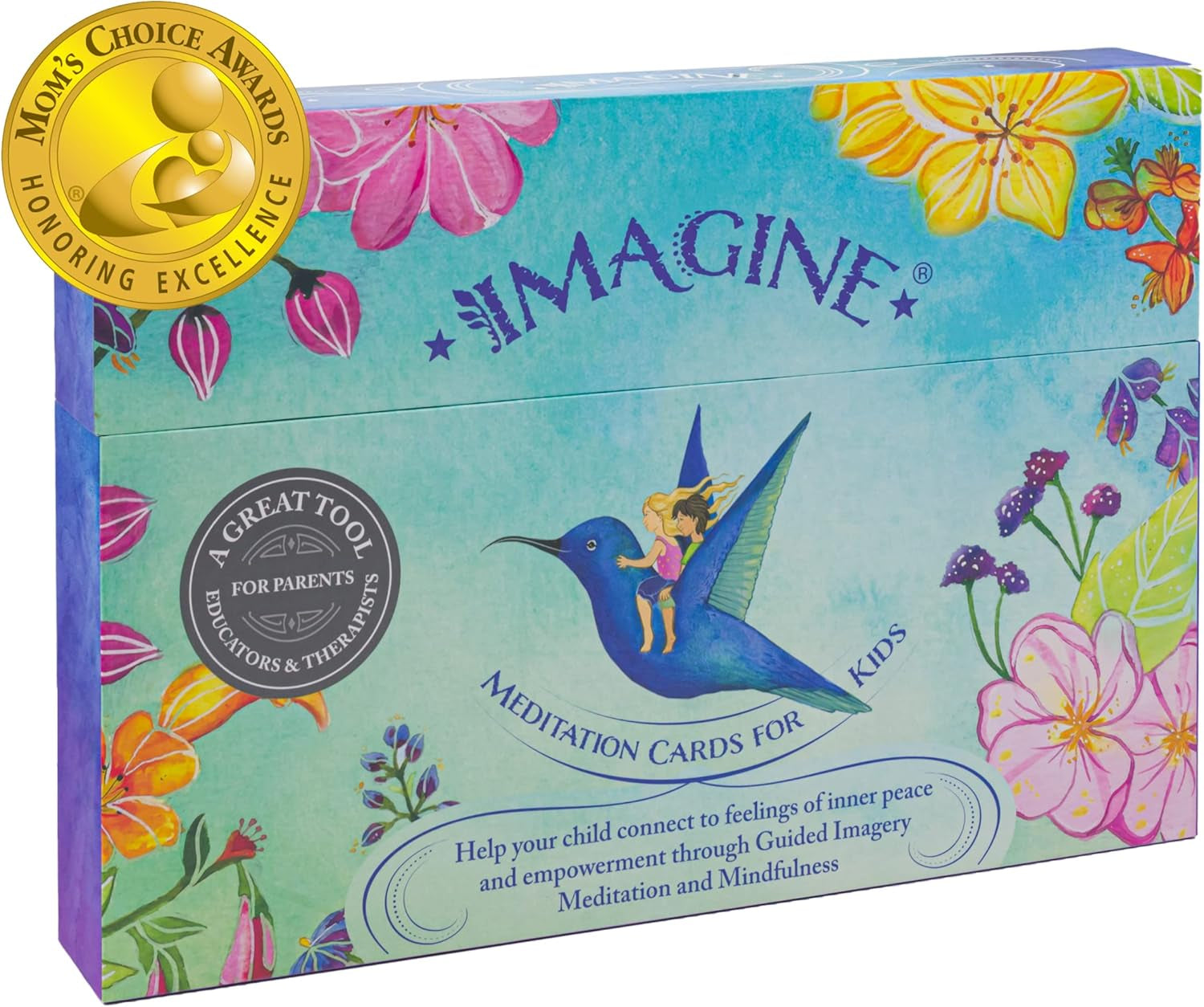 Meditation Cards for Kids - Award-Winning Mindfulness Kit of XL Cards with Calming Guided Meditations for Empowerment, Focus and Relaxation. Great for Parents, Teachers and Therapists.