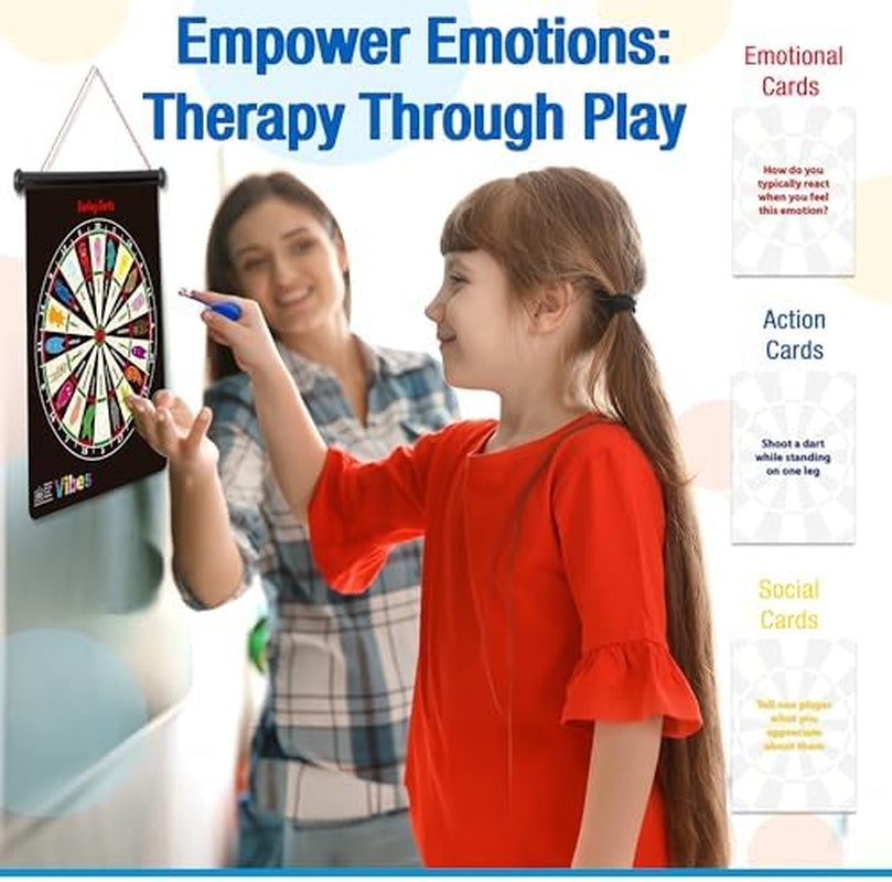 Therapy Essentials Pack | Therapy Games for Kids & Teens | CBT Counseling Tools for Therapists, Counselors & Teachers, behind the Anger Kit, & Vibes Emotional Dartboard