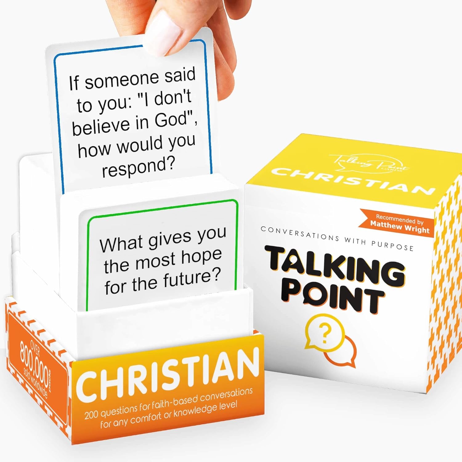 200 Conversation Cards for Christians Game - Explore Your Faith and Have Fun on Family Game Night, Bible Study or Youth Groups - Perfect for Church Groups, Couples Night, Easter Gifts