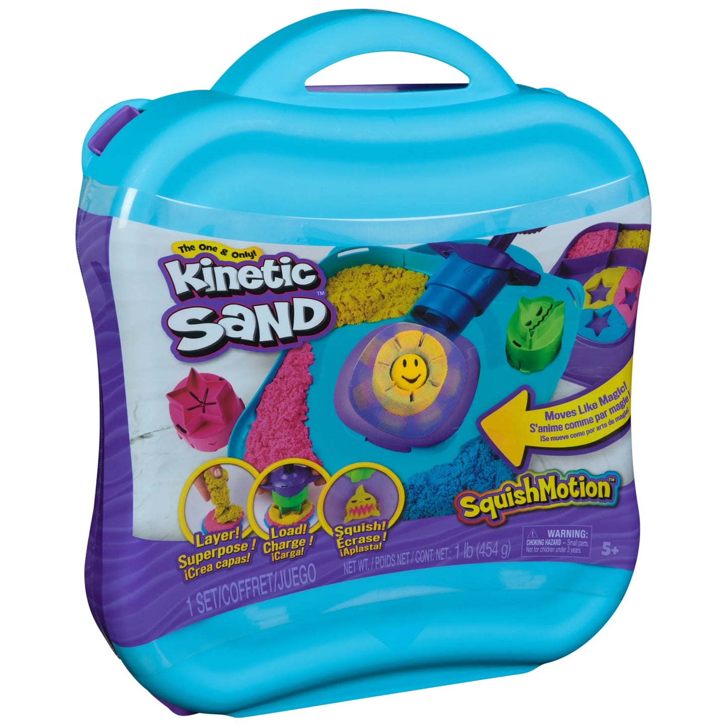 , Squishmotion Playset with 1Lb Play Sand, Stamper & 5 Tools
