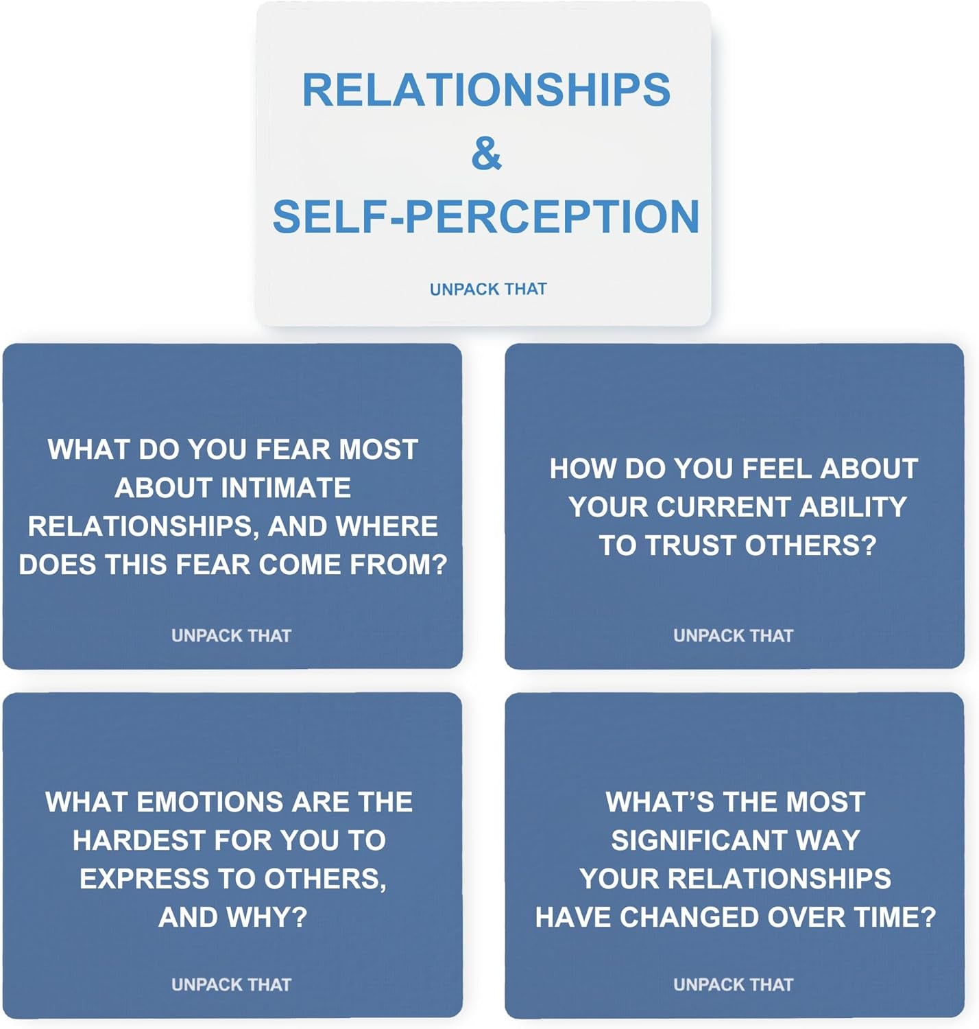 Self-Exploration Card Deck Personal Growth Cards - 100 Deep Questions for Self-Discovery, Mindfulness & Emotional Healing | Journal Prompt, for Her