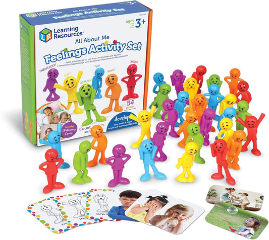 All about Me Feelings Activity Set - Emotional Regulation Tools for Kids, Preschool Classroom Must Haves, Social Skills Activities, People Figurines, Toddler Emotions Gifts