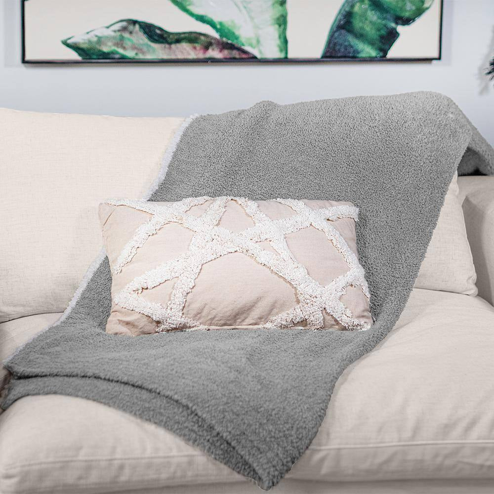 Macrame Natural 20 In. X 12 In. Outdoor Throw Pillow