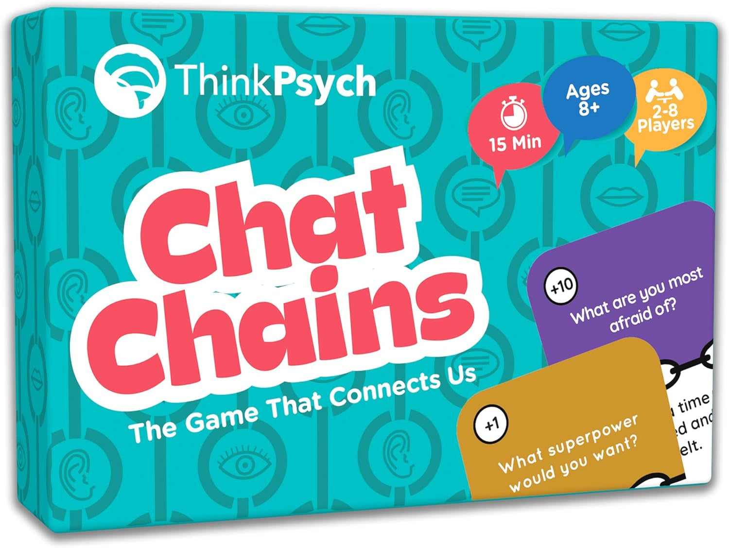 Chat Chains - the Game That Connects Us | Social Skills Games | Therapy Games for Teens and Kids | Ages 8-99 | Therapy Conversation Cards | 15 Mins Playtime