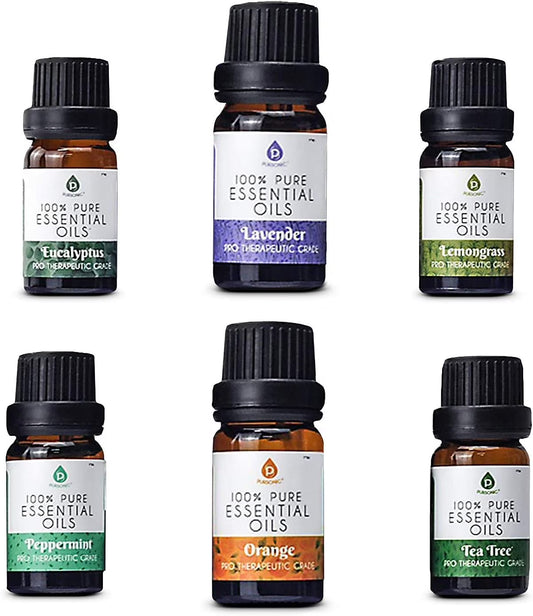 6 Pack of 100% Pure Essential Aromatherapy Oils