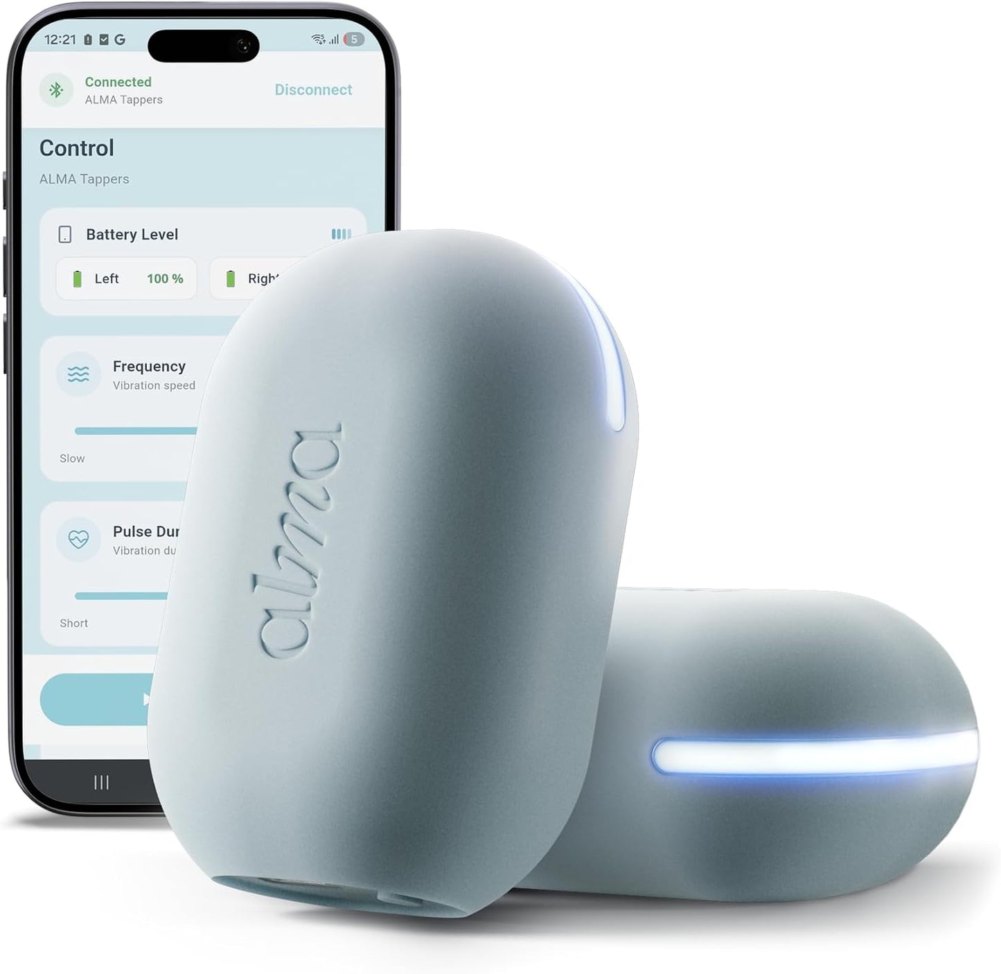 EMDR Tappers by Alma – Bilateral Stimulation Devices & EMDR Equipment | for Therapists & Self-Emdr at Home · IPX7 Waterproof · Soft Silicone · EMDR Ebook + Protocol · up to 3H Battery · Wireless