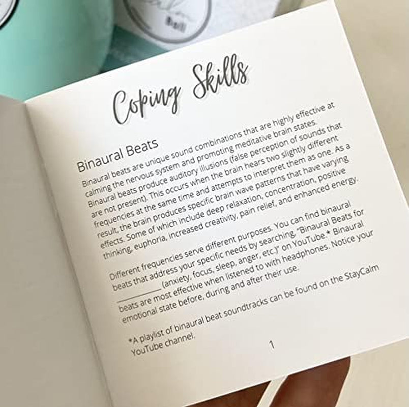The Calm Ball – Therapist-Designed Coping Skills Magic 8 Ball with 20 Calming Strategies & Guidebook – Emotional Regulation Tool & Mental Health Gift for Teens, Adults, Therapists & Classrooms